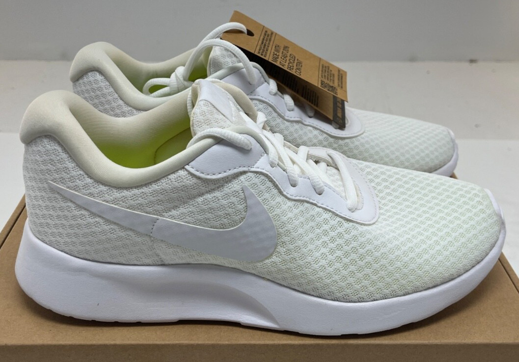 Men's NIKE Tanjun Flyease DV7775 101 Running Shoe - White Mesh FREE shipping!