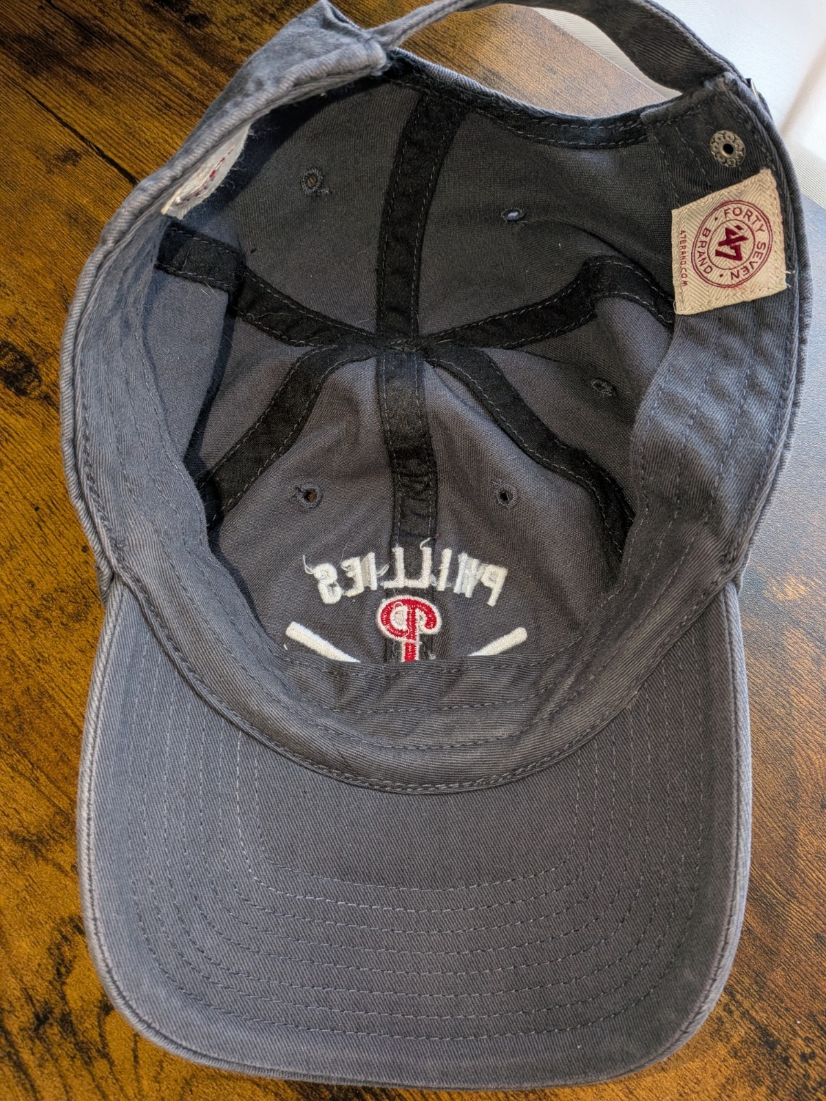Philadelphia Phillies 47 Strapback Hat Gray Clean Up Cap MLB Adjustable 1863