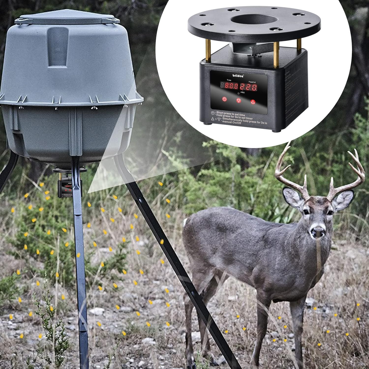 Deer Feeder Timer, All-In-One Deer Feeder Motor and Timer Kit with Programable D
