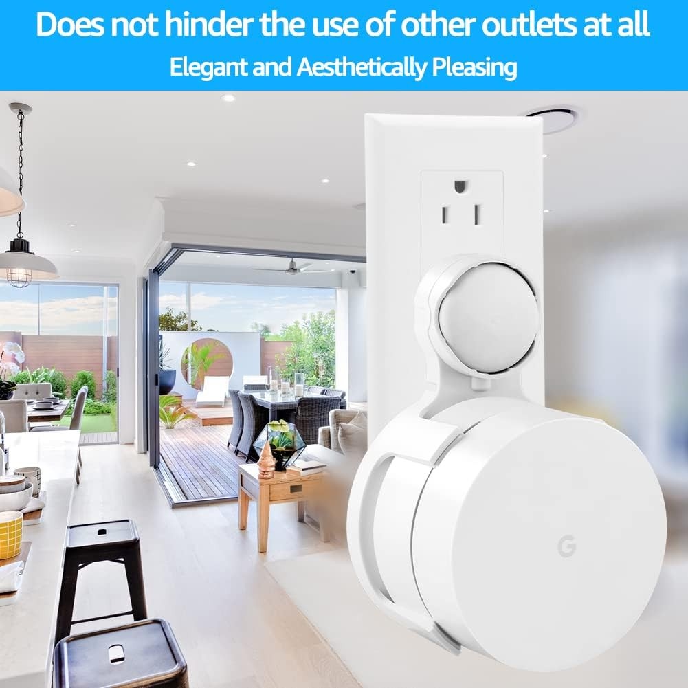 Google Wifi Mesh Router Bundle; Router, Power Cord, Outlet Mount Included