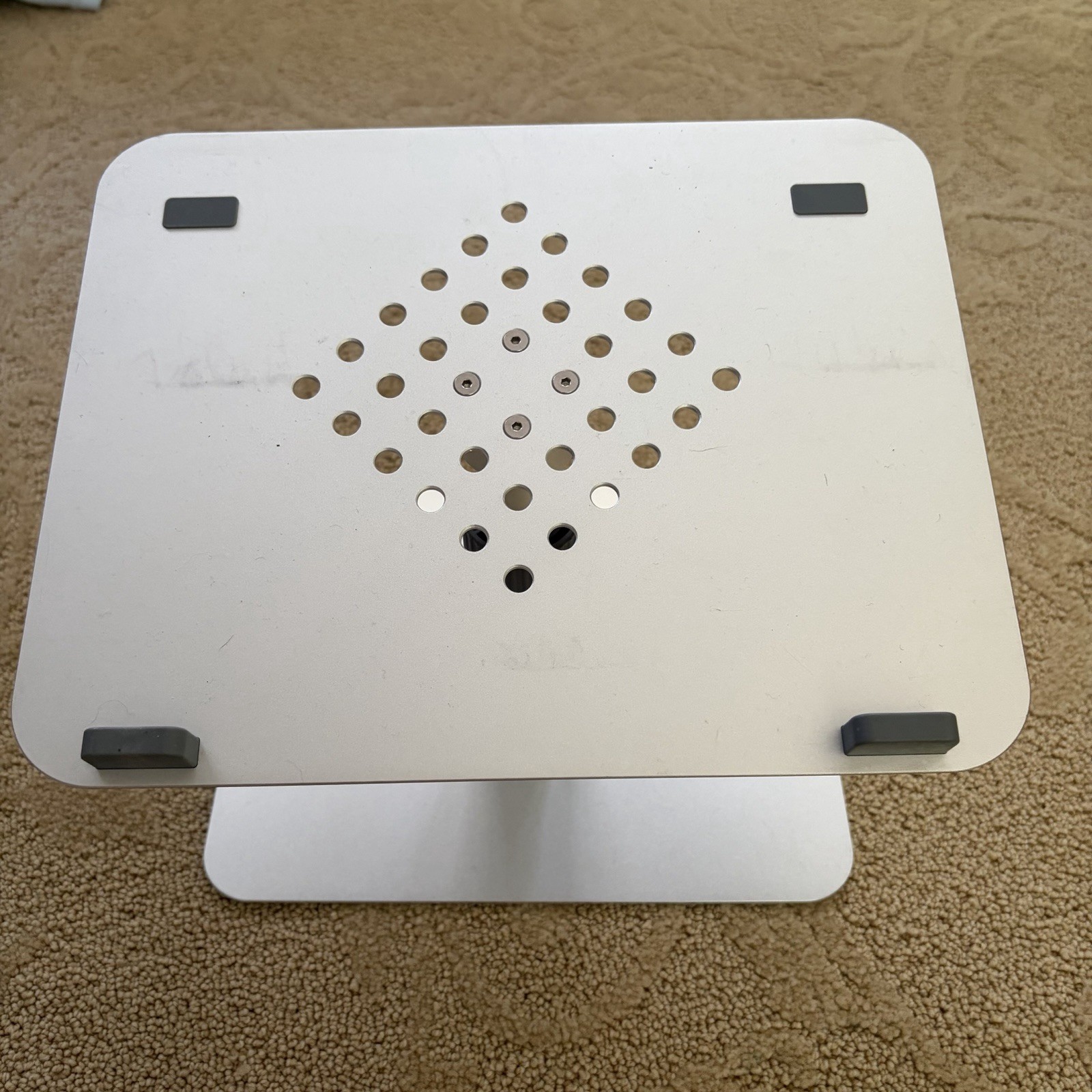 Adjustable Computer Laptop Stand For Desk Silver Finish