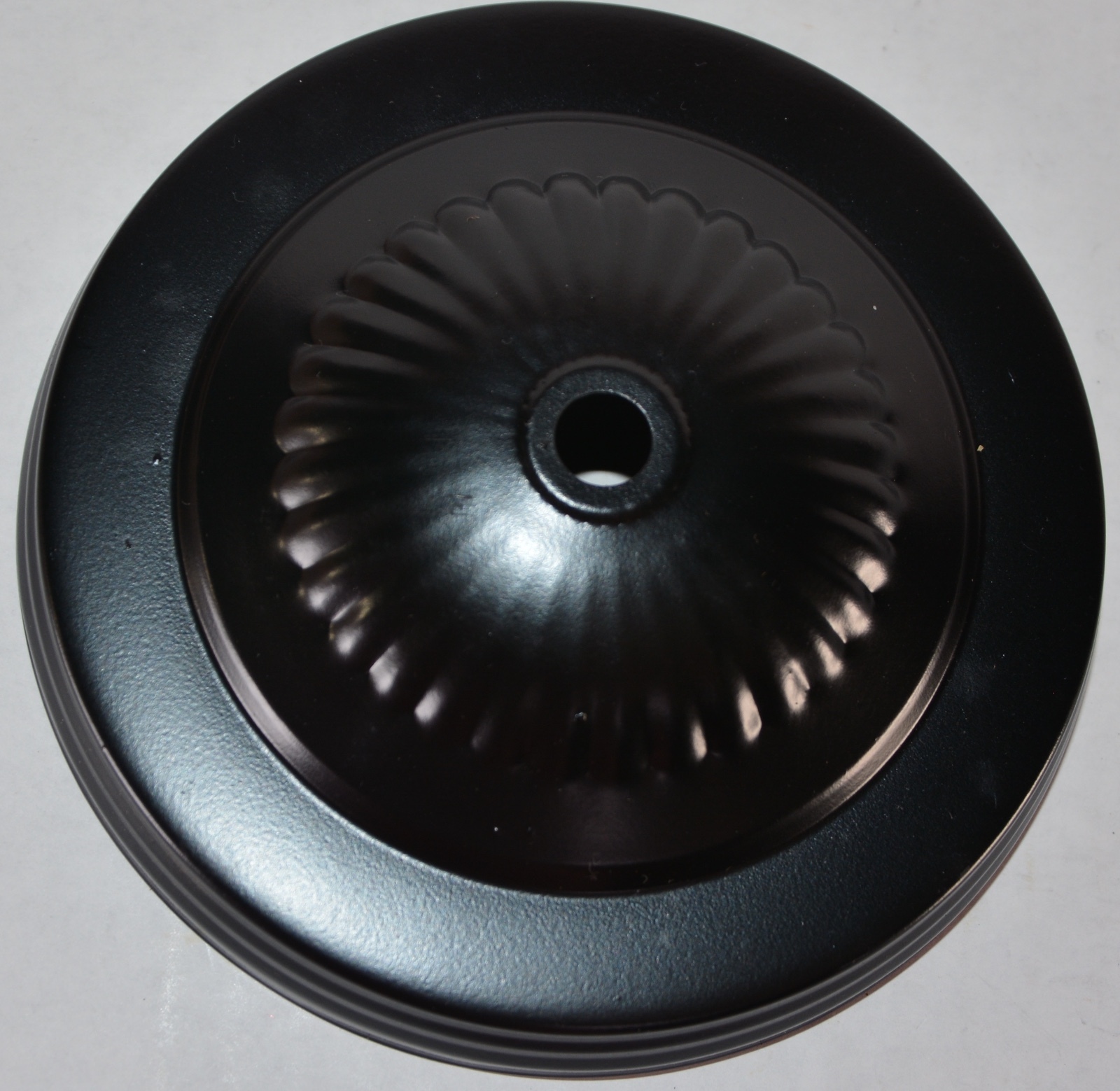 Ceiling Fixture Chandelier Canopy Black Finish Steel 5 1/8" Lot of 6 New Old Stk