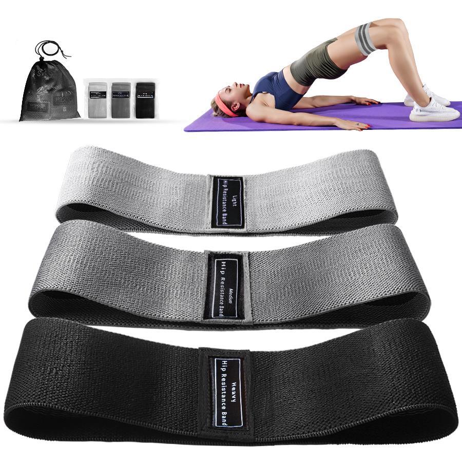 Fabric Resistance Hip Bands Glute Thigh Workout Yoga Fitness Gym Strips