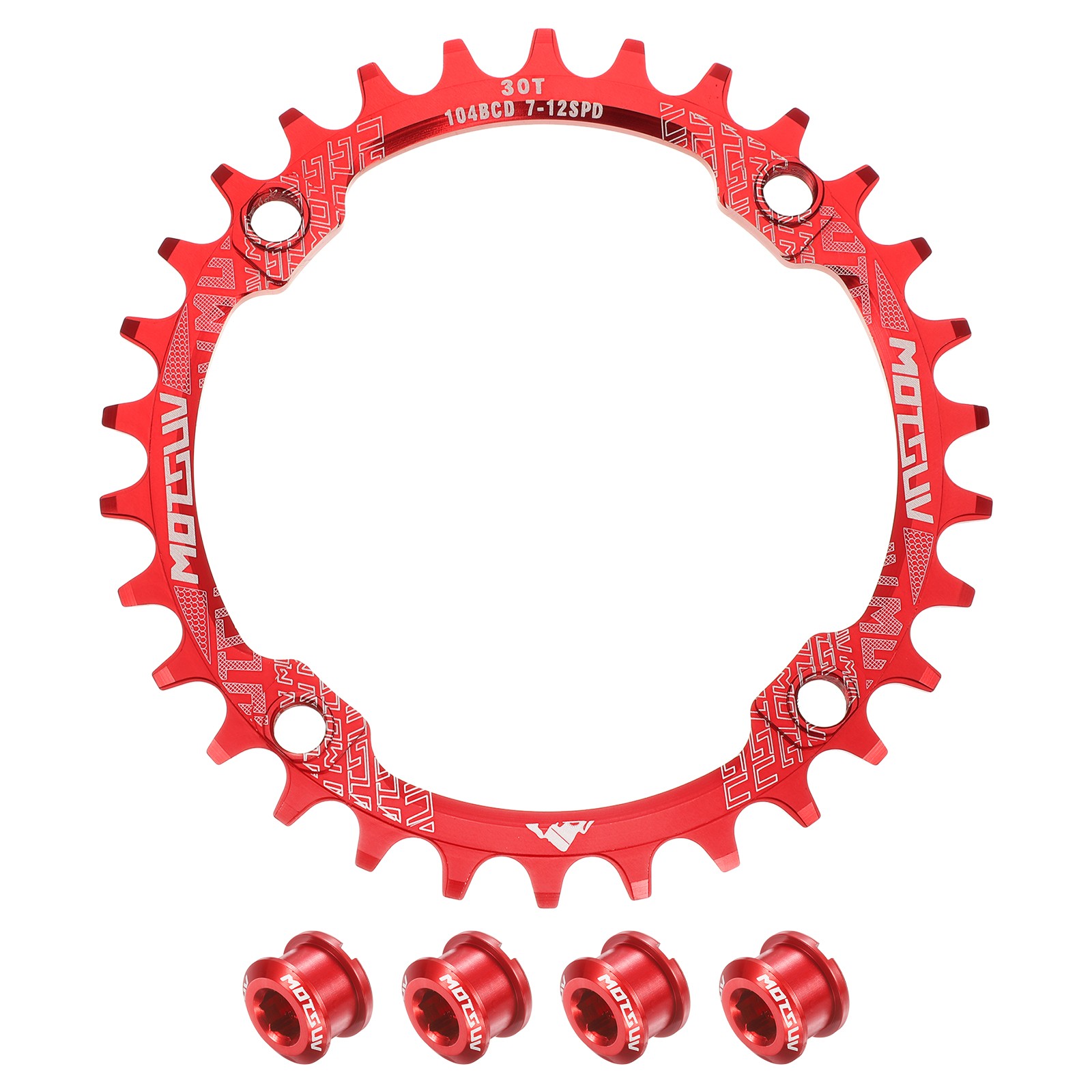 104BCD Bike Chainring 30T Round Narrow Wide Single Speed Chainring for Bicycle