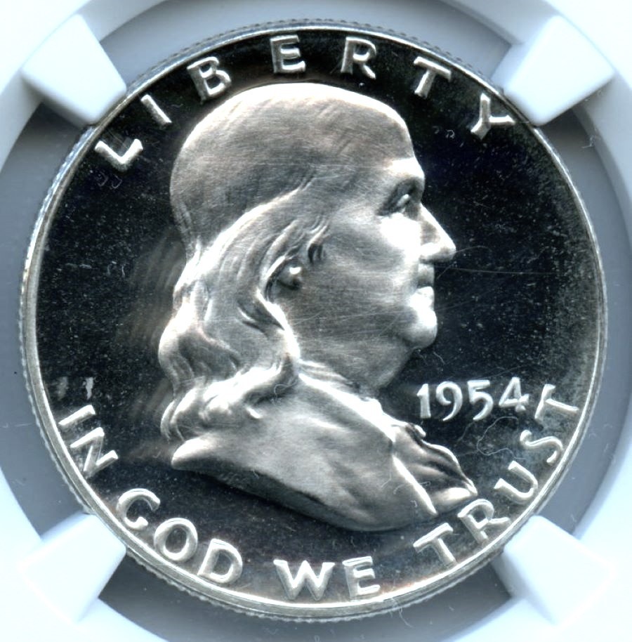 1954 Franklin Half Dollar, NGC PF68 Cameo