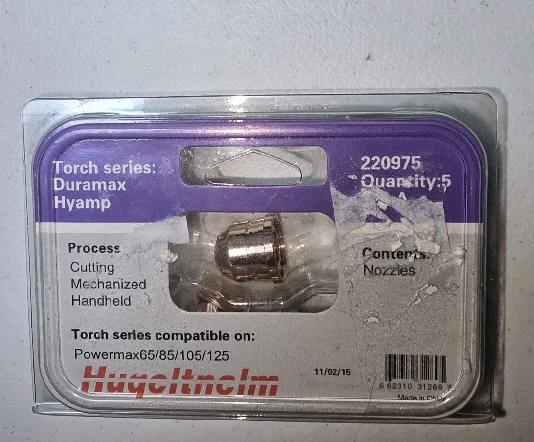 Huqeltnelm Torch Series: Duramax Hyamp 220975, 125A Nozzle 5pc New