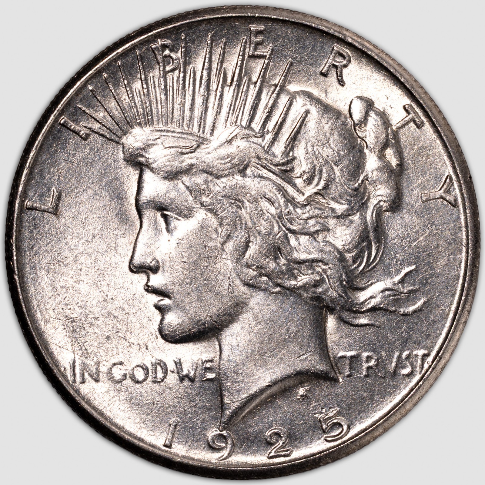 1925-S San Francisco Peace Silver Dollar $1 Sharp BU+ Uncirculated