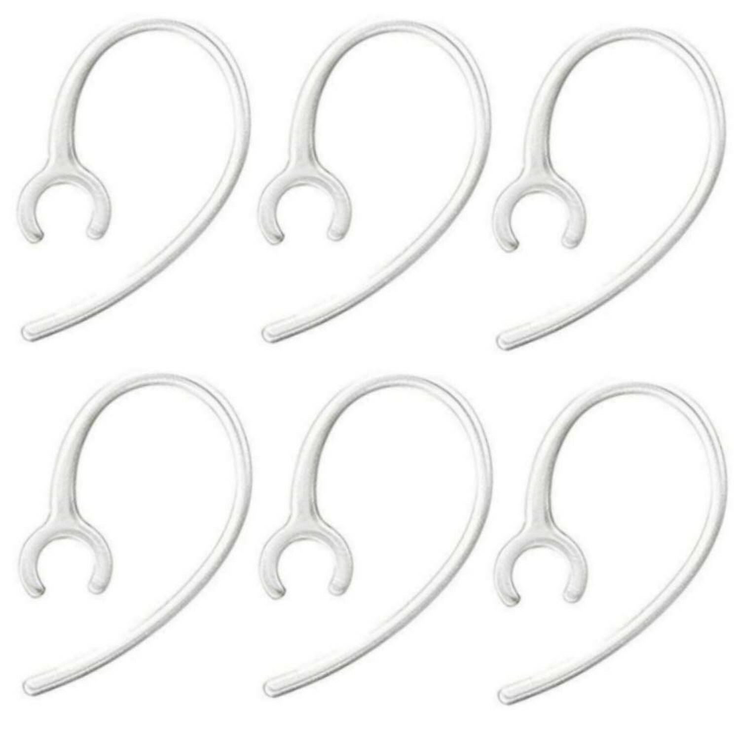 6 Pack Universal Replacement Ear Hooks for Bluetooth Headset Earhooks 8mm Loop