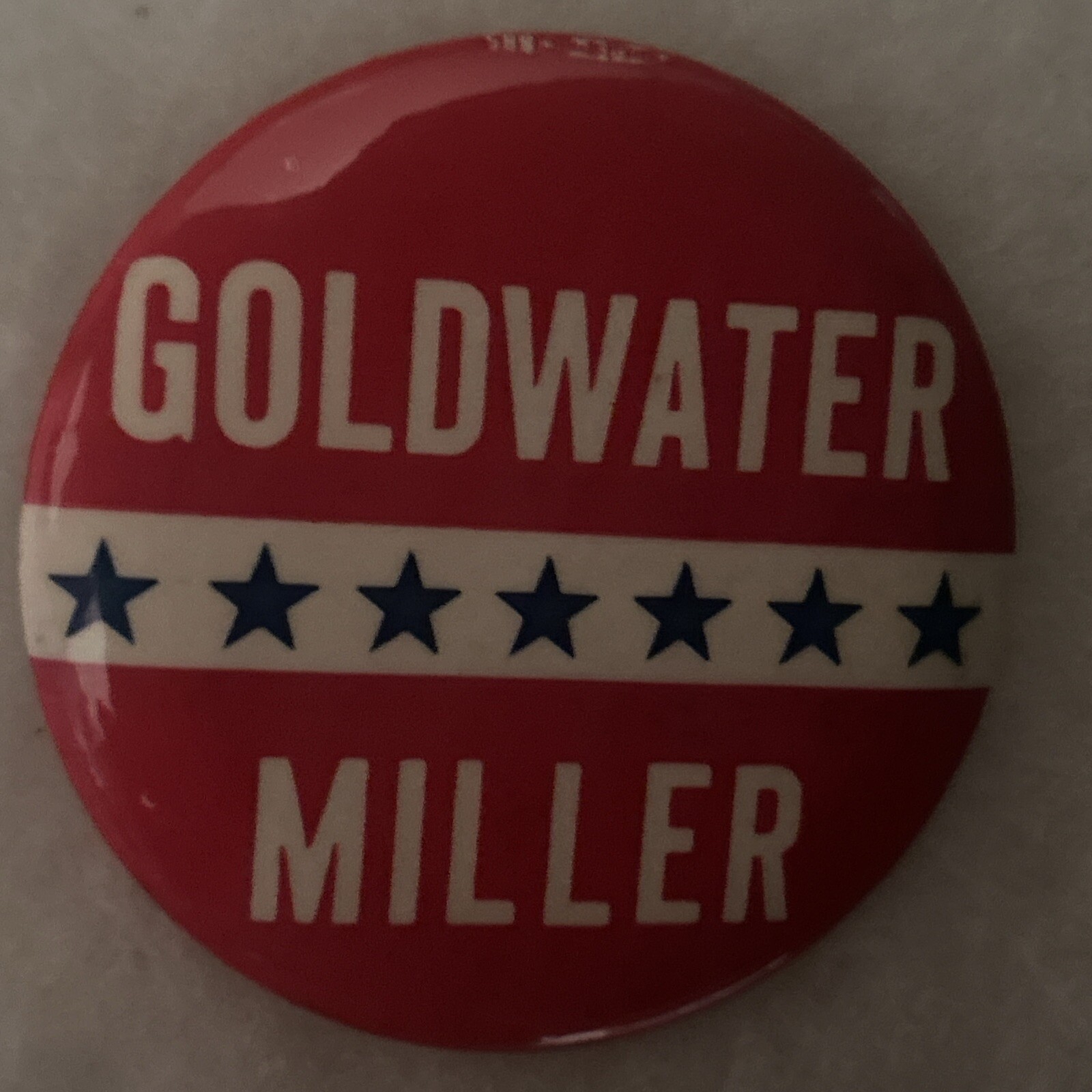 GOLDWATER MILLER  3 1/2” pinback button pin