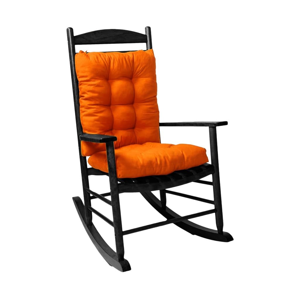 Rocking Chair Cushion, Set of Seat & Back Cushion with Ties for Indoor Rocker...