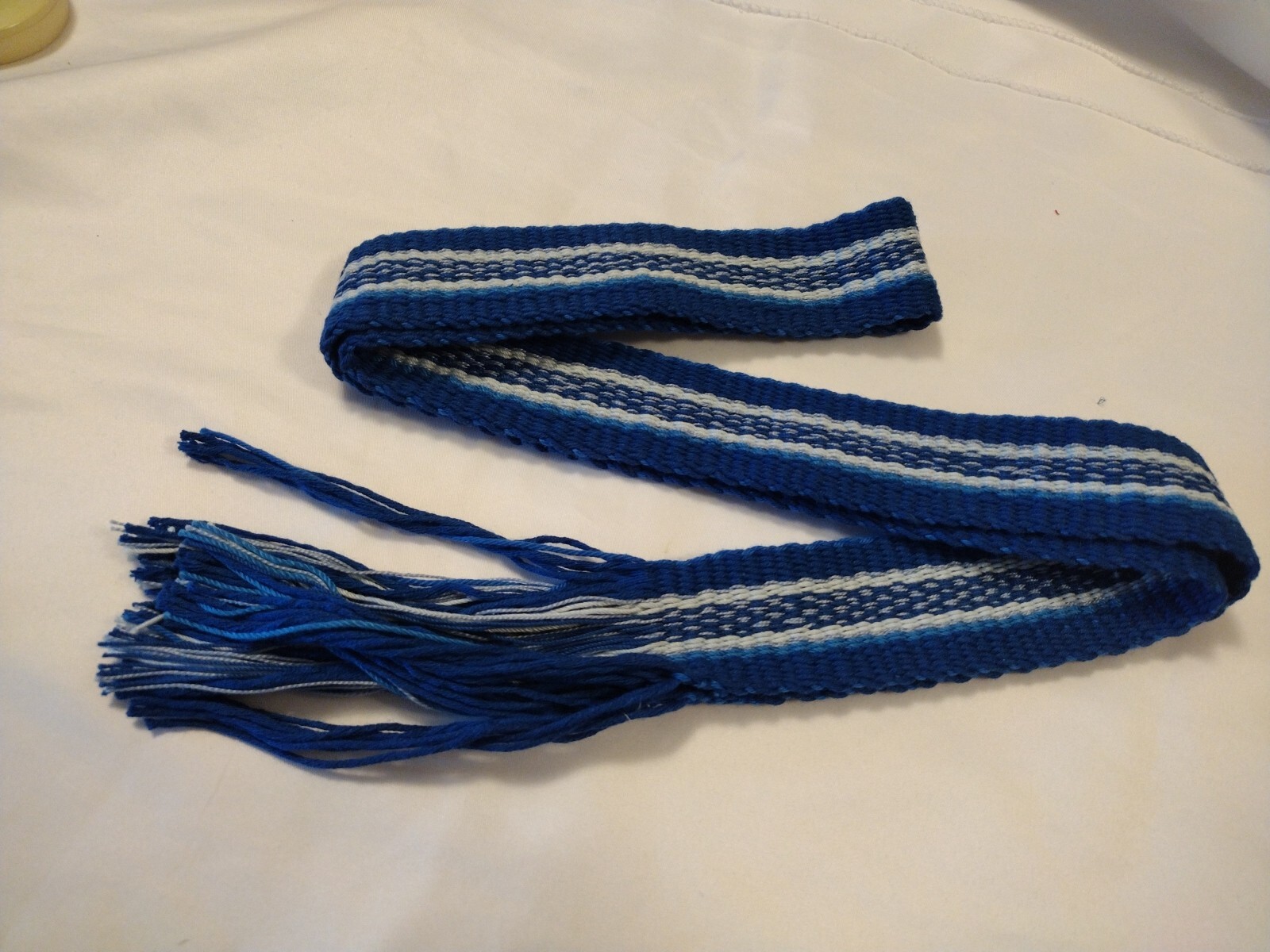 #12 Powder Horn inkle loom strap Shades Of Blue 45" x 1 1/2"