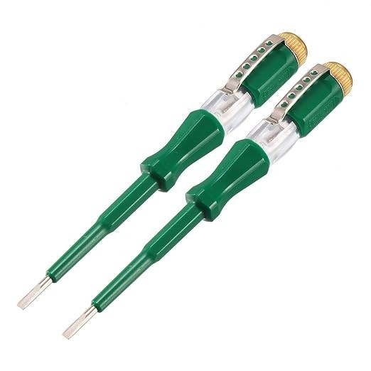 uxcell Voltage Tester AC 100-500V with 3mm Slotted Screwdriver with Clip (1564)