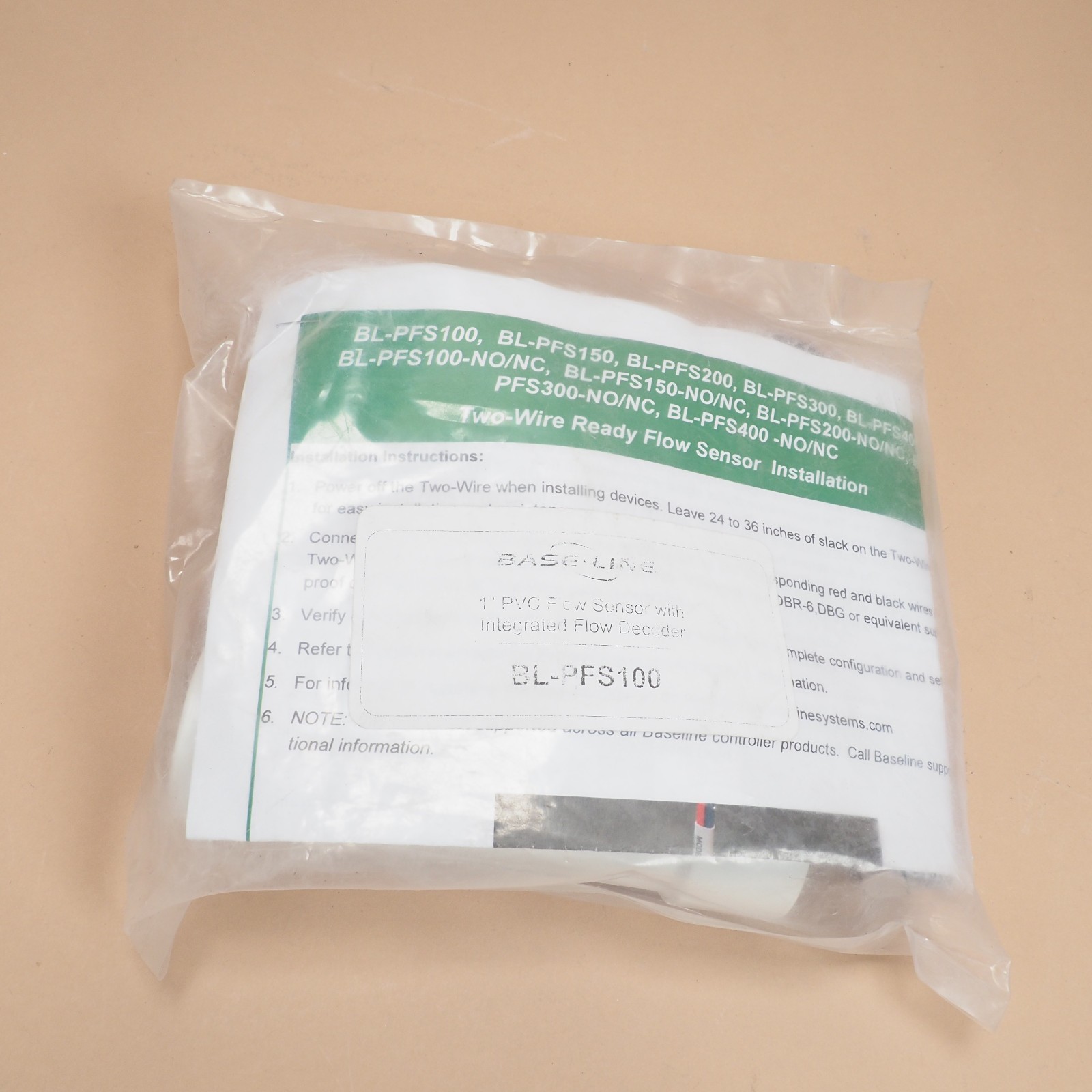 Baseline BL-PFS100 PFS Series Flow Sensor with Integrated Flow biCoder