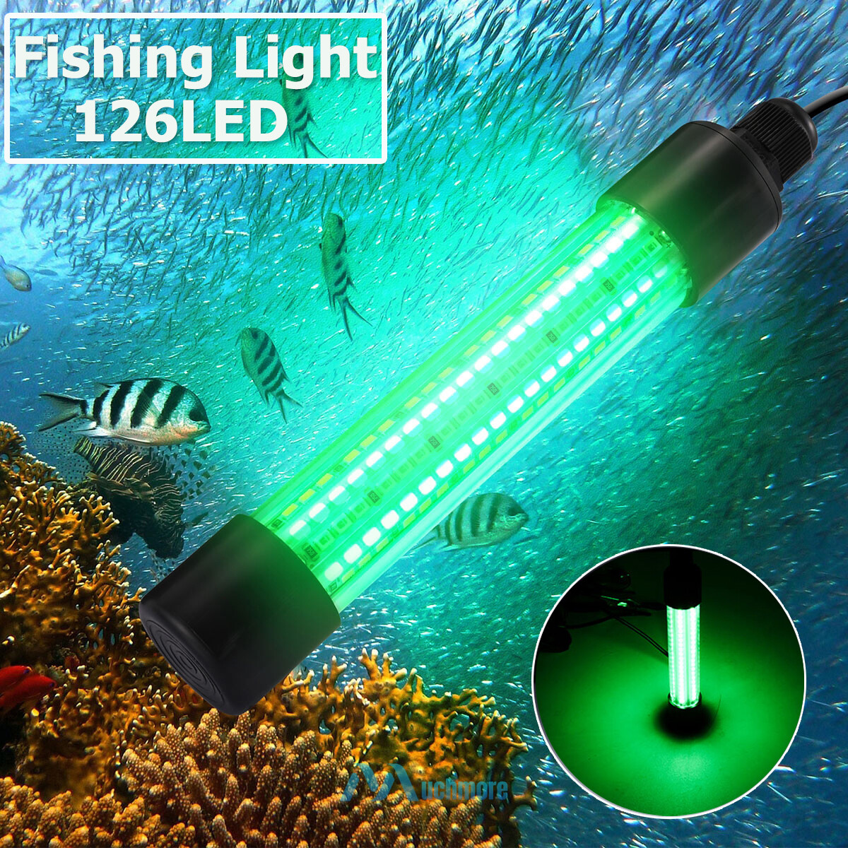 99000000Lumen 12V 126LED UNDERWATER SUBMERSIBLE NIGHT FISHING LIGHT Attract Fish