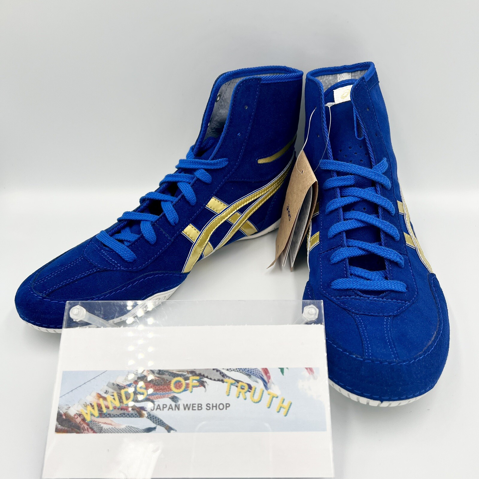 Asics Wrestling Shoes 1083A001 EX-EO special order blue x gold blue edge New