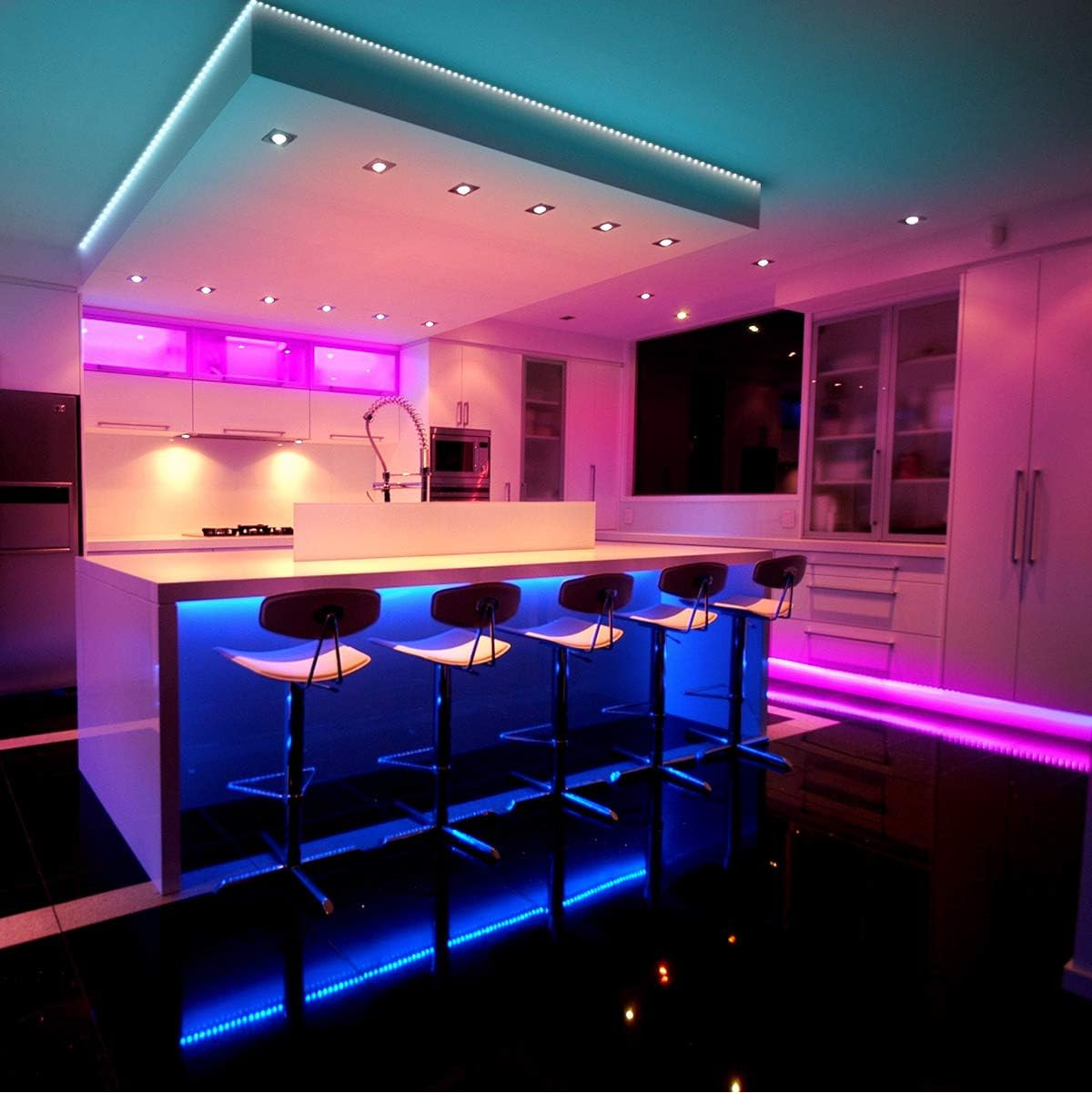 60FT Multicolor LED Strip Lights with Remote Color Changing for Home Decor