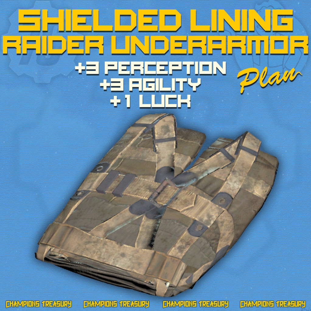 FALLOUT 76 PC PLAN: SHIELDED CASUAL UNDERARMOR &THE REST 4 SHIELDED LININGS MODS