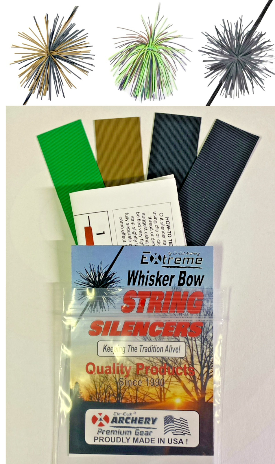 4 PC CAMO Bow String Silencers Noise Cancelling Dampeners Recurve Compound Bow