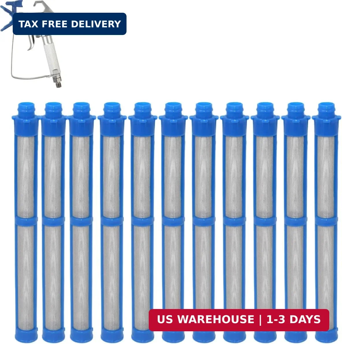 287033 Airless Spray Gun Filter 100 Mesh Blue (11-Pack), Compatible with Graco C