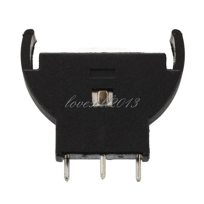 5Pcs Black Plastic CR2032 Cell Button Lithium Battery Holder Sockets Case 3V