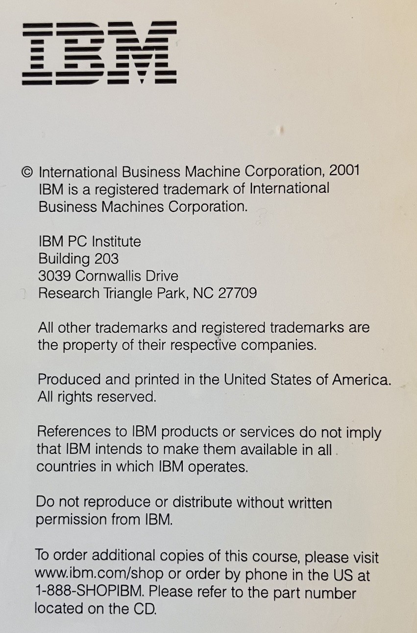 IBM PC Institute Training Solution CD Set PC Basics Architecture