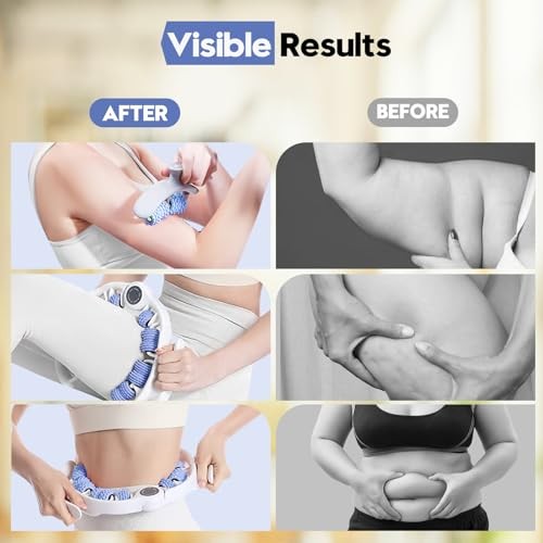 Anti-Cellulite Massage Roller with Detachable Handles | Lymphatic Drainage Blue