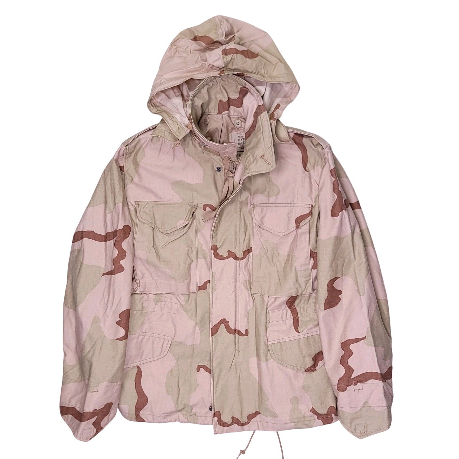 Military Field Jacket Cold Weather Coat Desert Camo USA Class 3 Size Small Short