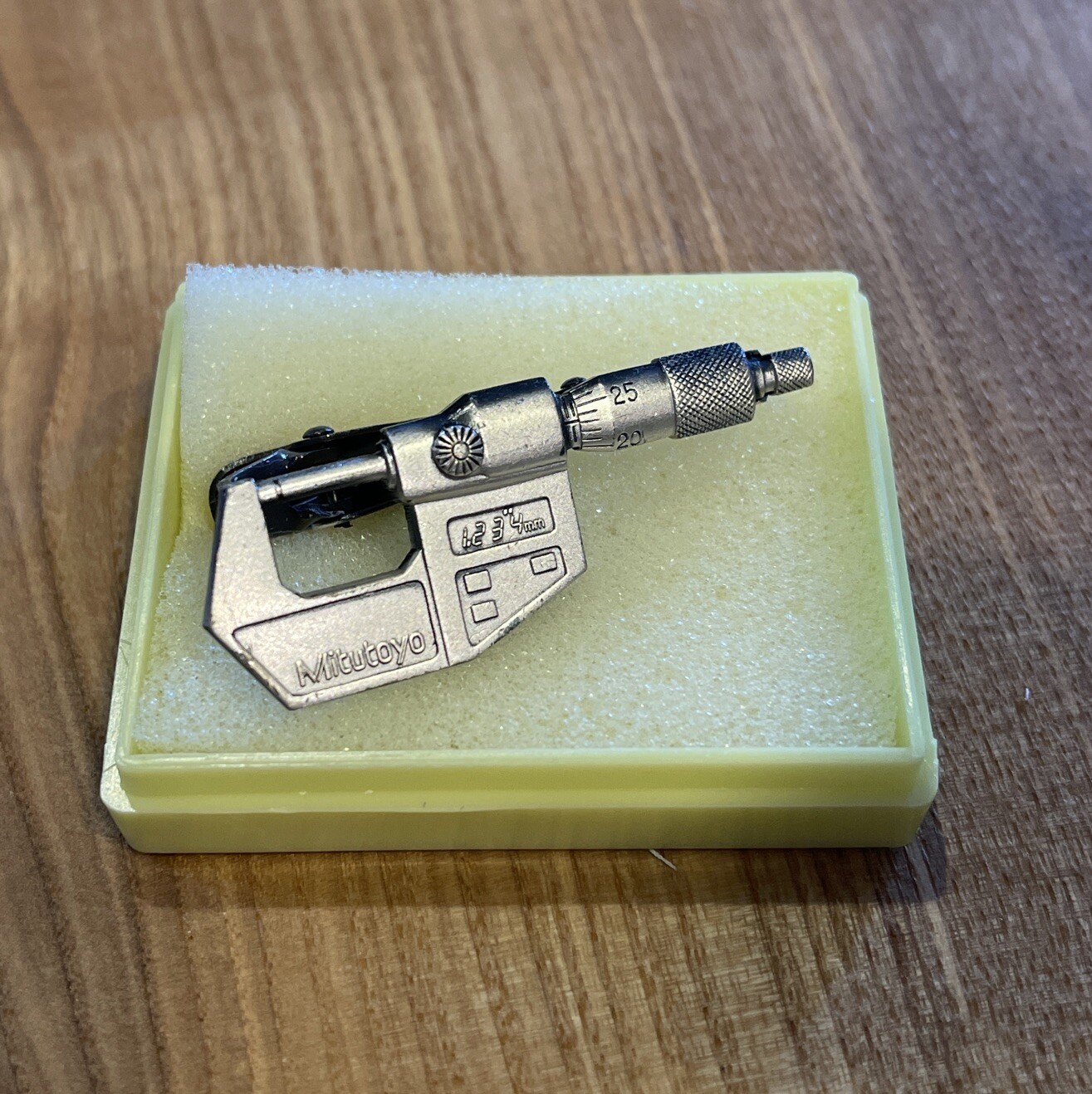 vtg Mitutoyo Micrometer Caliper Tie Clip Engineering Metal Work Silver