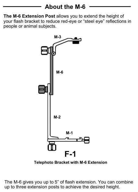 New Wimberley M-6 Extension Post Flash Bracket Module (Blemished)