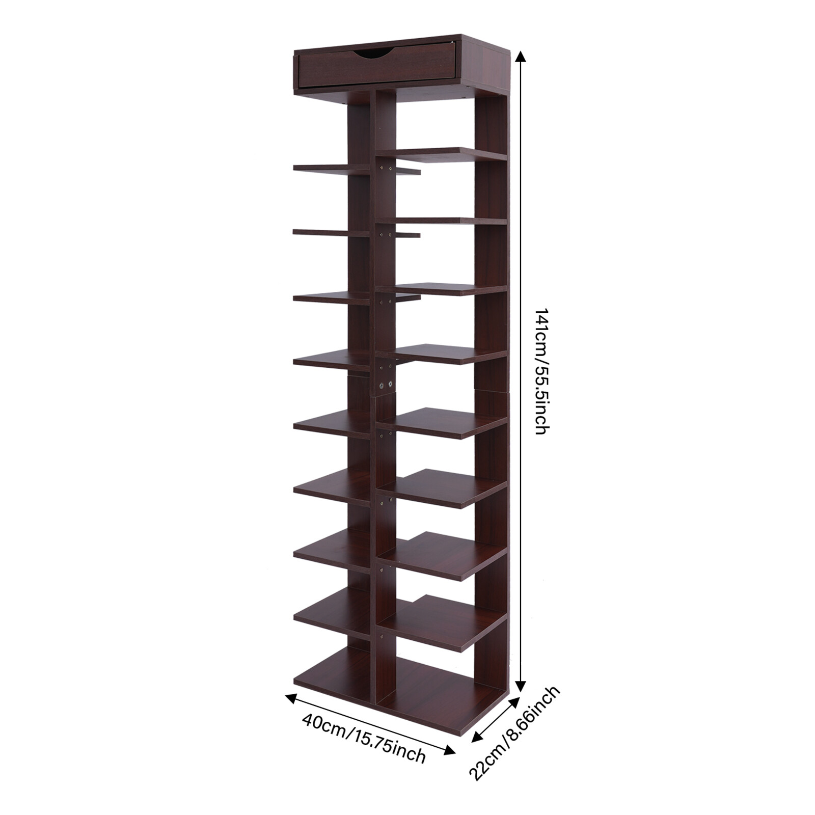 10 Tier Vertical Shoe Rack, Free Standing Shoe Storage Rack, Modern Shoe Rack