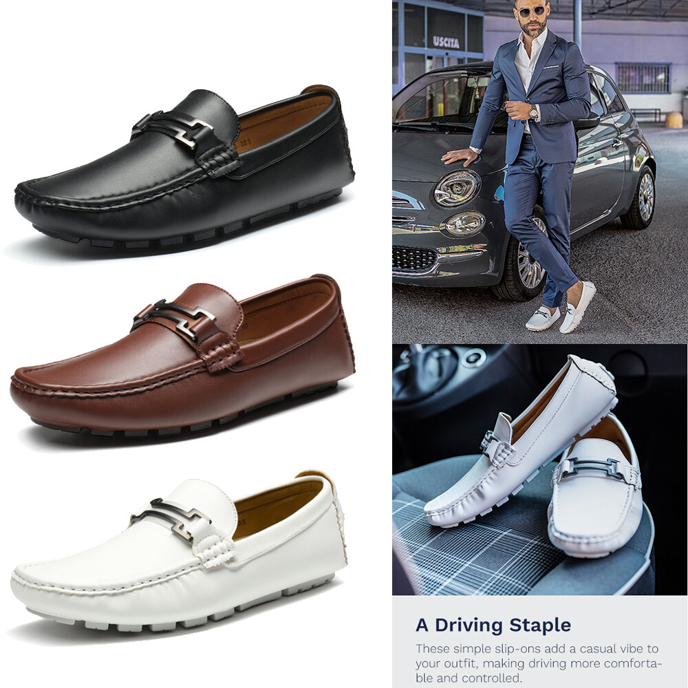Men's Penny Loafers Moccasins Shoes Lightweight Easy Slip-on Casual Shoes 6.5-15