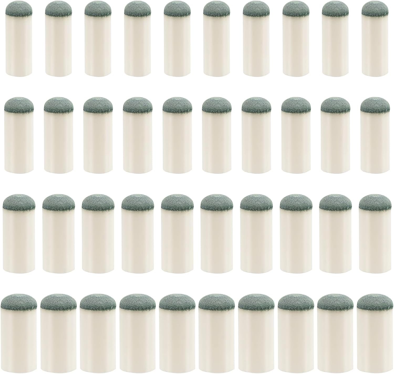 40pcs Slip On Pool Cue Tips, 4 Sizes Stick Tips No Glue or Medium, white