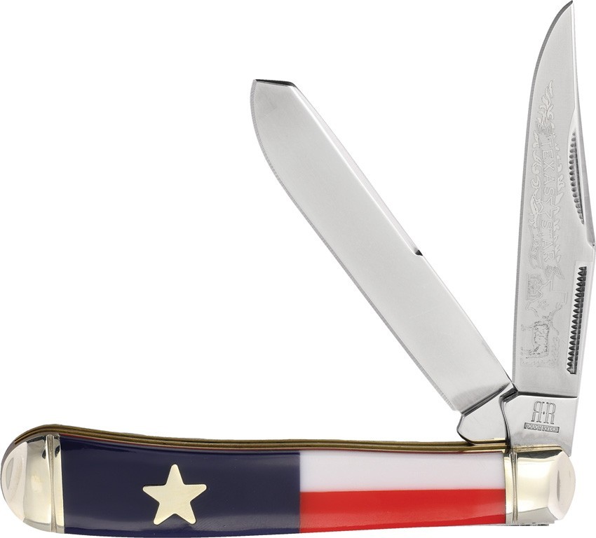 Rough Rider Texas Star Trapper RR2499 Stainless Synthetic Folding Knife