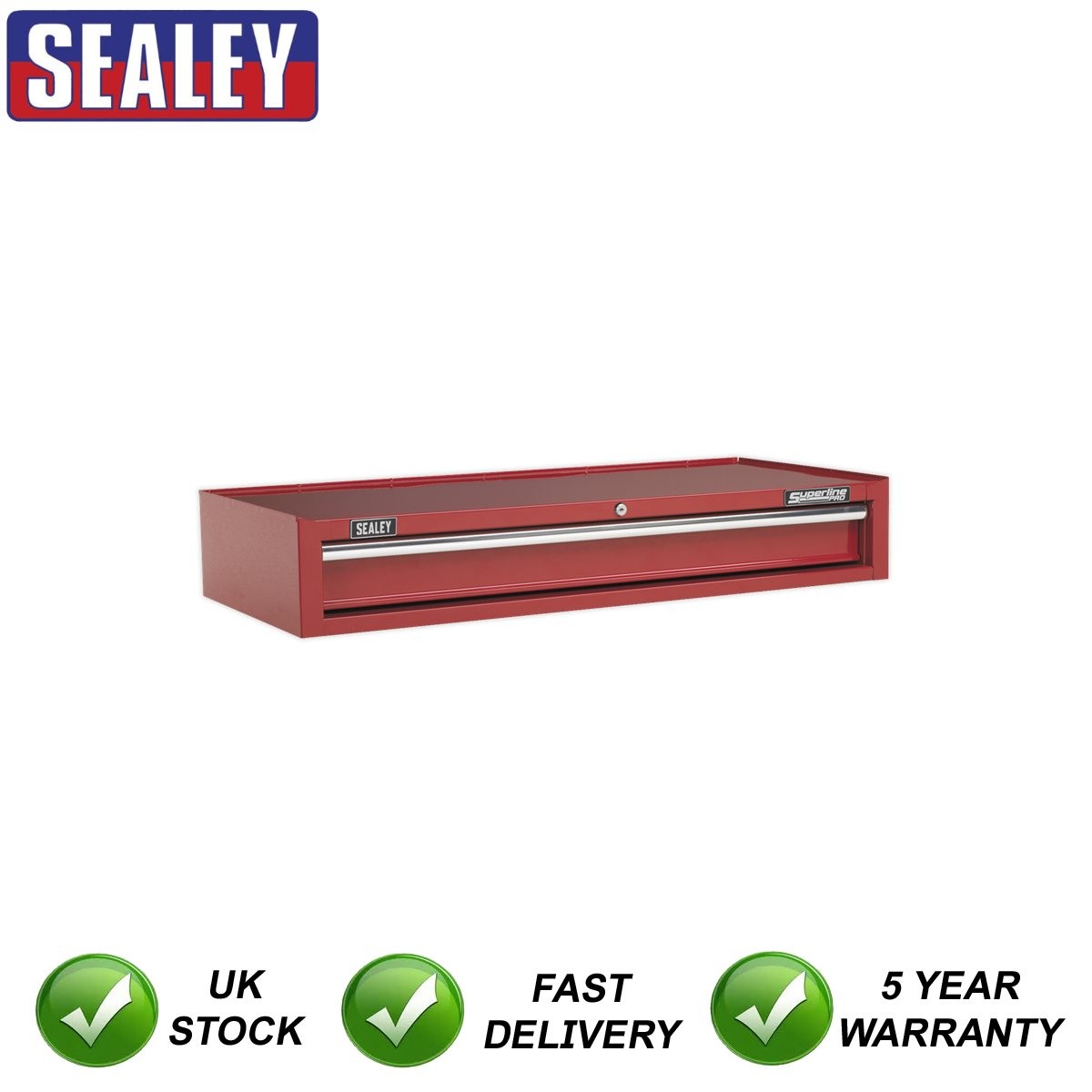 Sealey Superline PRO� Heavy-Duty Mid-Box Tool Chest with Drawer Red AP41119