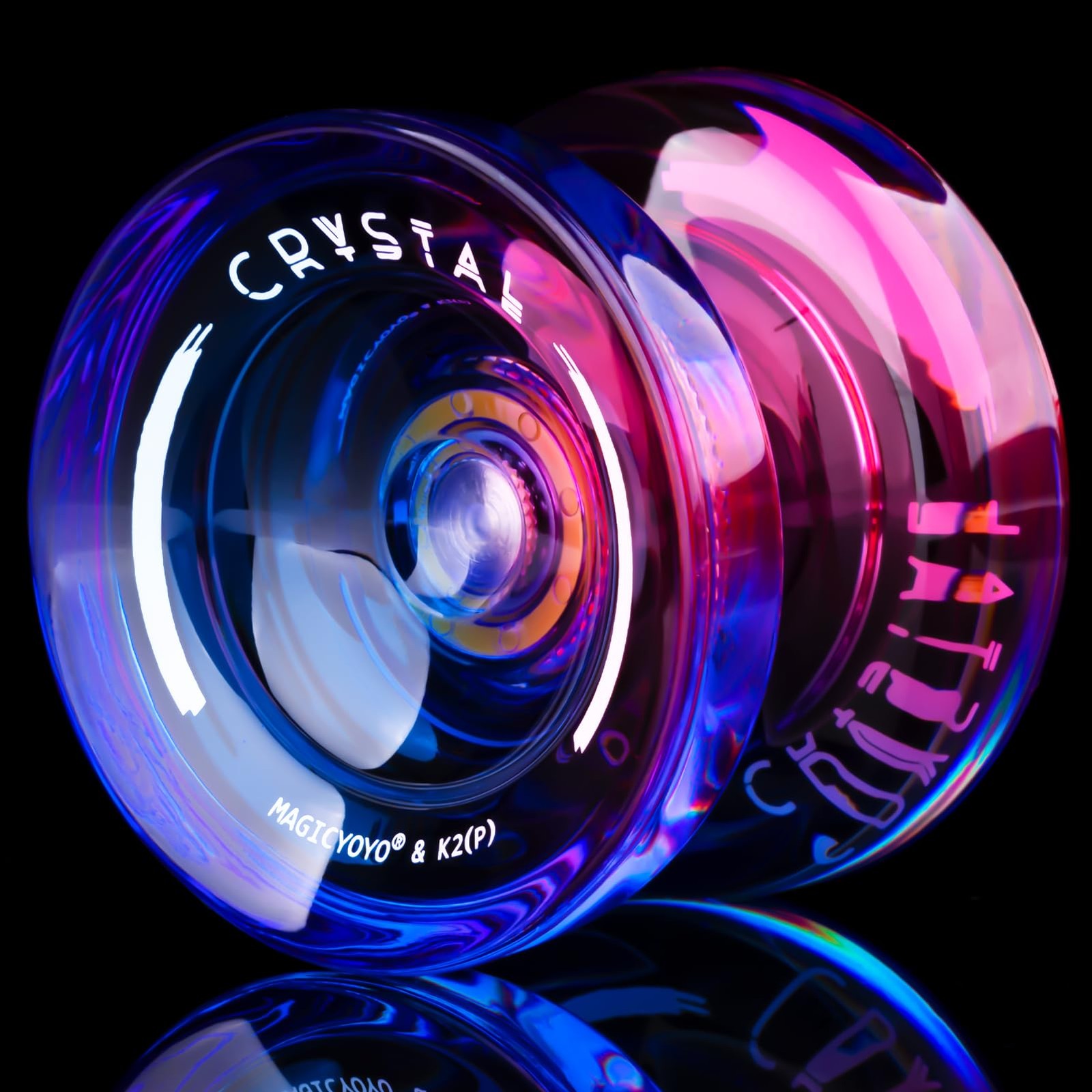 MAGICYOYO K2 Crystal Responsive Yoyo for Kids 8-12, Small, Purple Pink