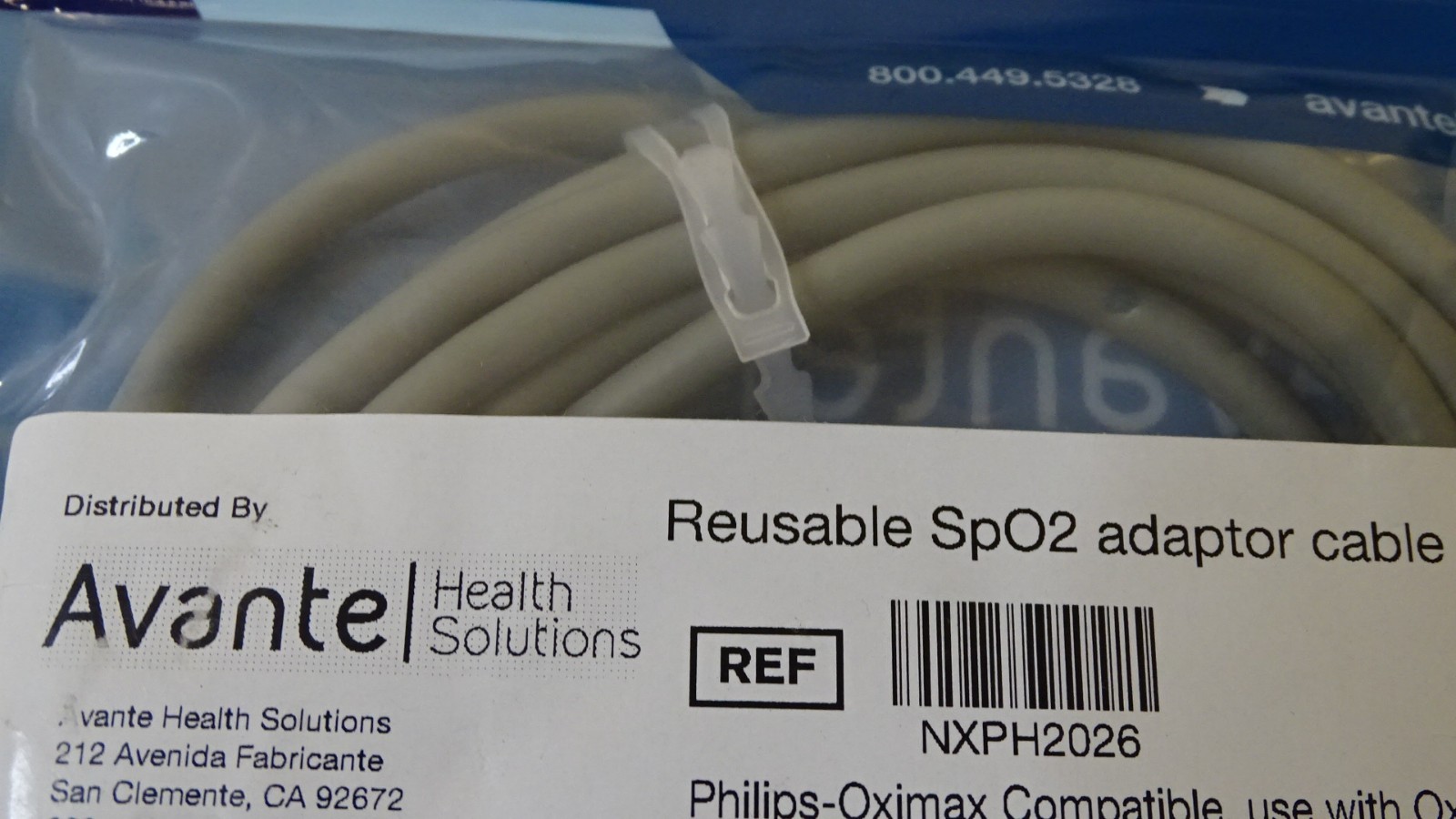 AVANTE reusable SpO2 adaptor cable NXPH2026