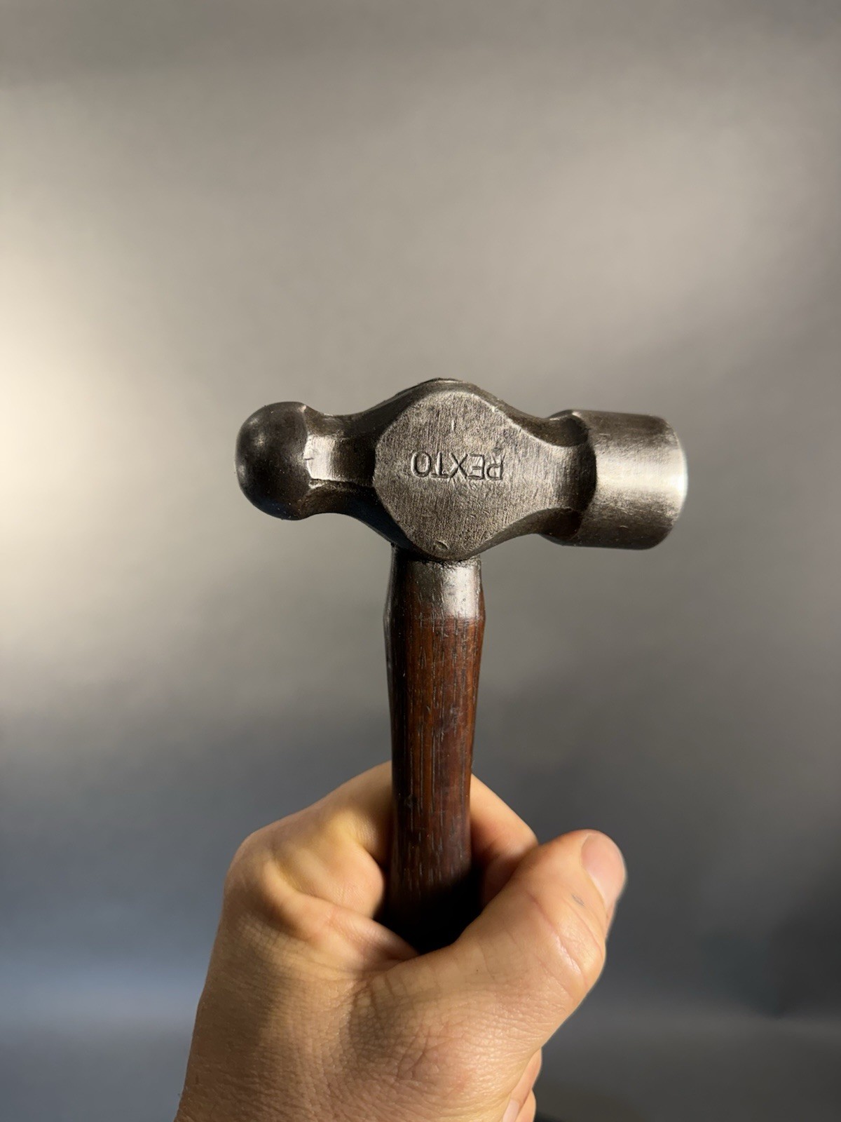 Vintage Tools PEXTO Ball Peen Hammer Original Handle Blacksmith Machinist. 16oz