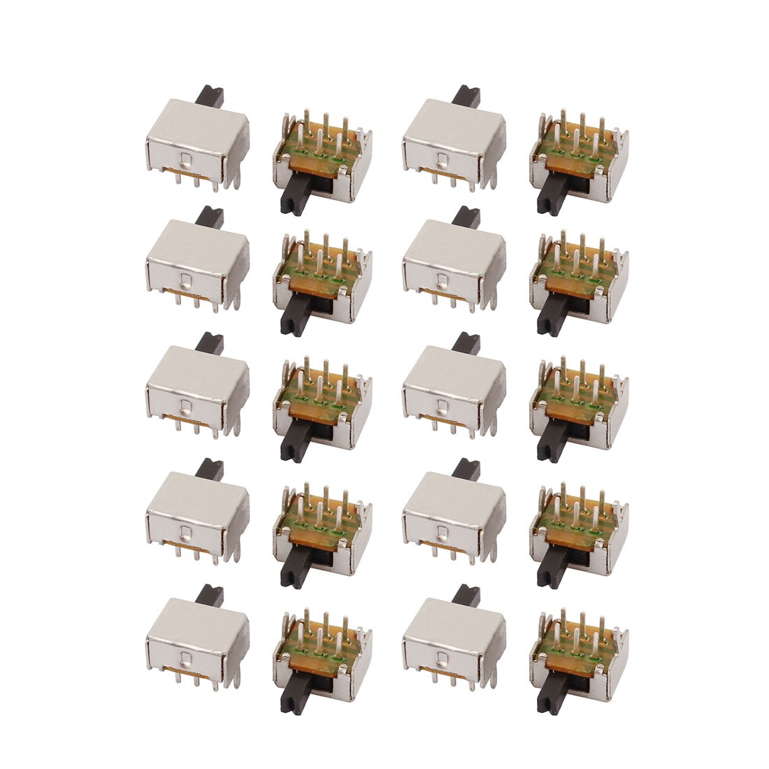 20Pcs 2Position Vertical Angle 6P DPDT Micro Slide Switch Latching Power Switch