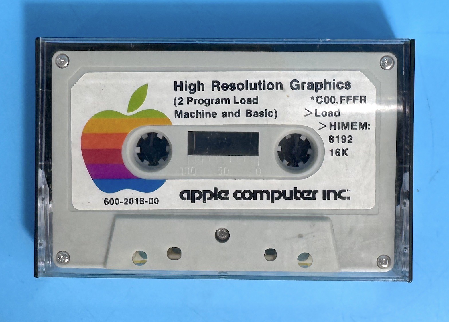 Apple II High Resolution Graphics 600-2016-00 Integer BASIC Cassette