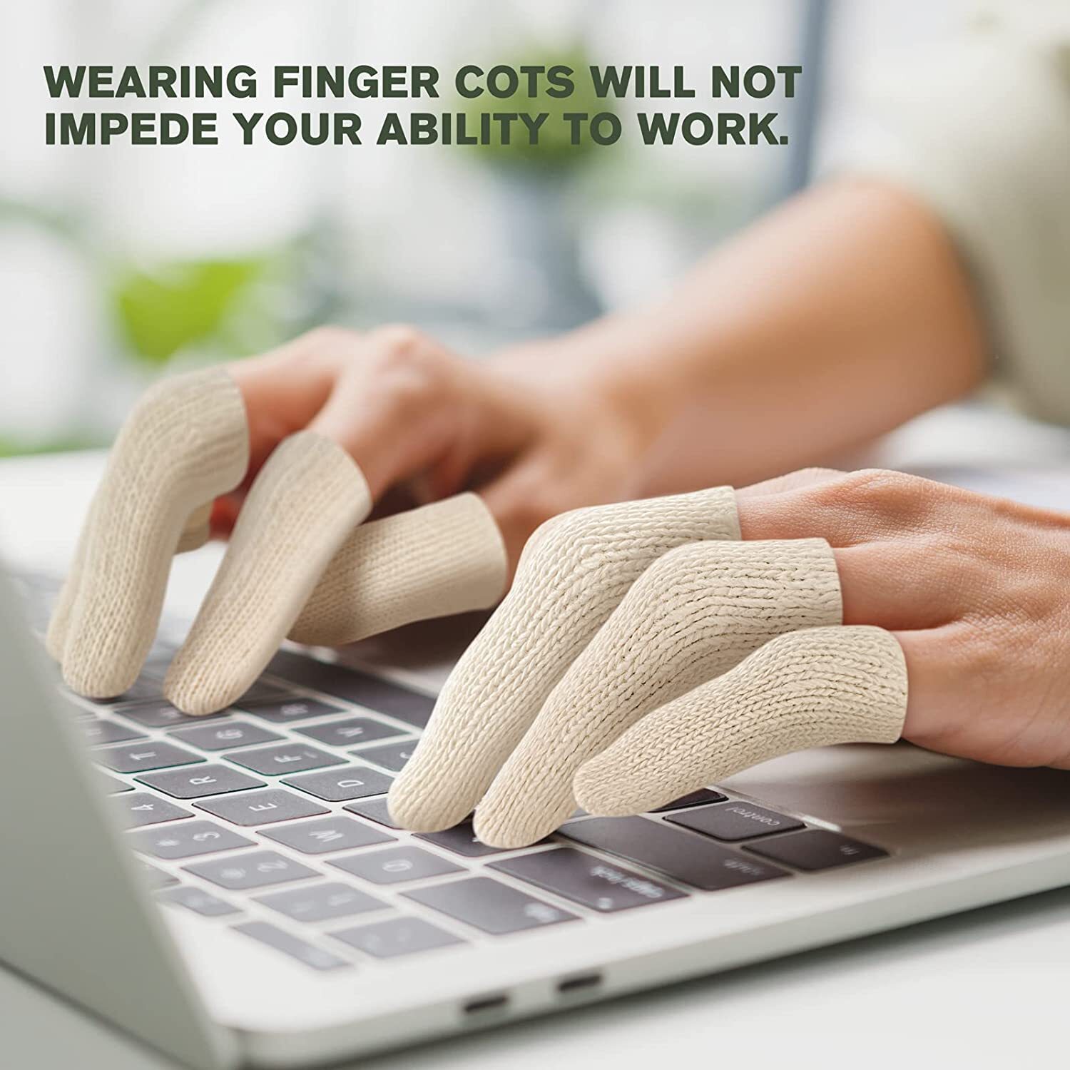 EvridWear Cotton Finger Cots Thumb Protector (20PCS/Pack) 2 Sizes Bulk Packs