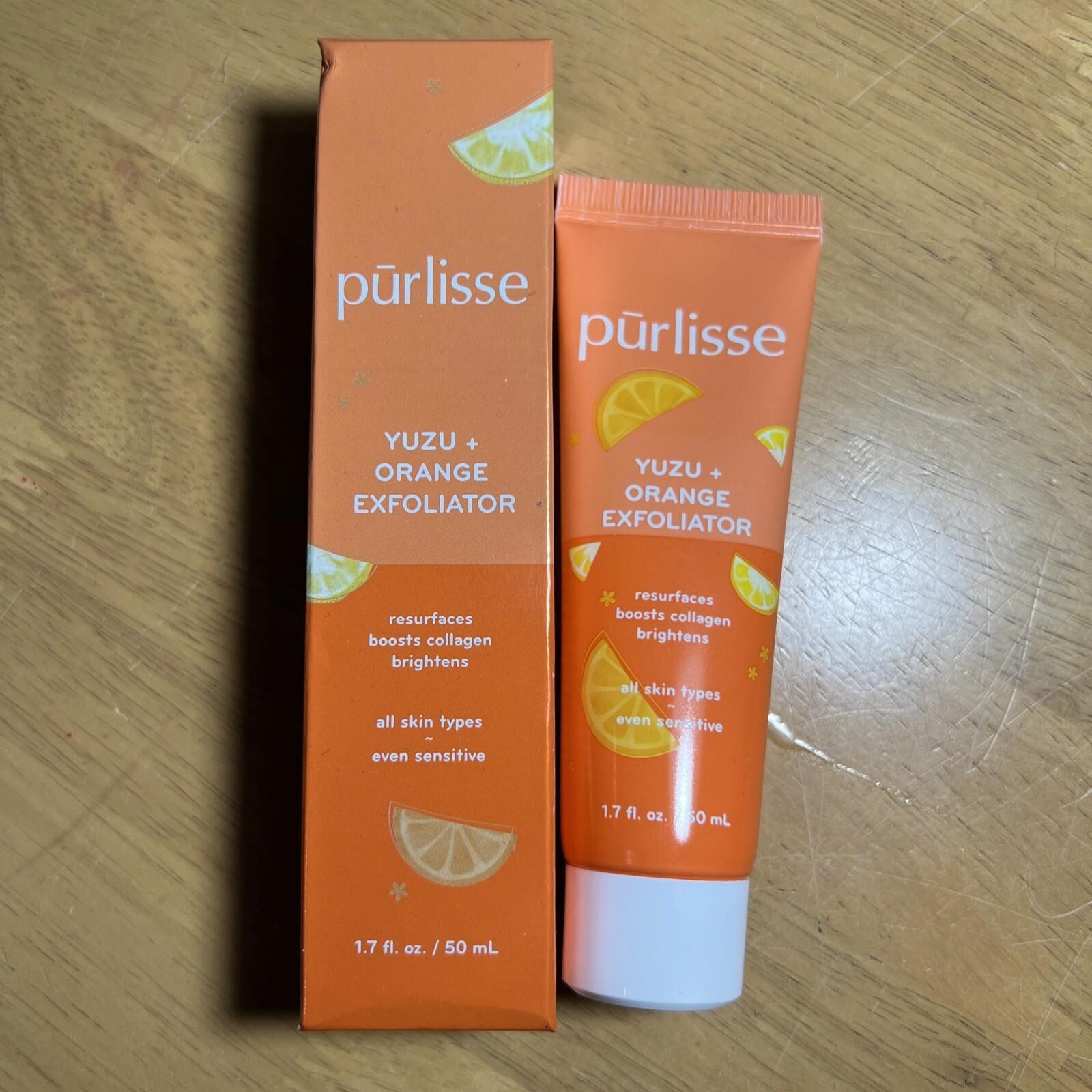 Purlisse Yuzu + Orange Exfoliator Resurface/Brighten 1.7oz/50mL FULL SZ SEAL $35