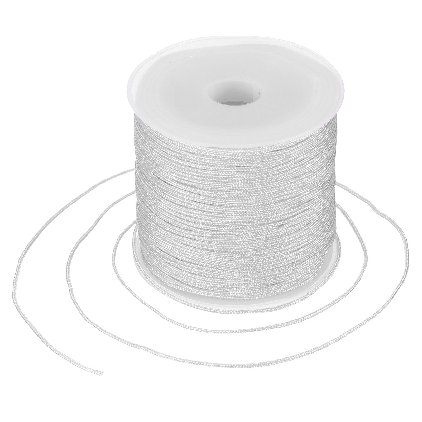 0.8mm Nylon String for Bracelets, 44 Yards Nylon Beading Thread(Silver Gray)