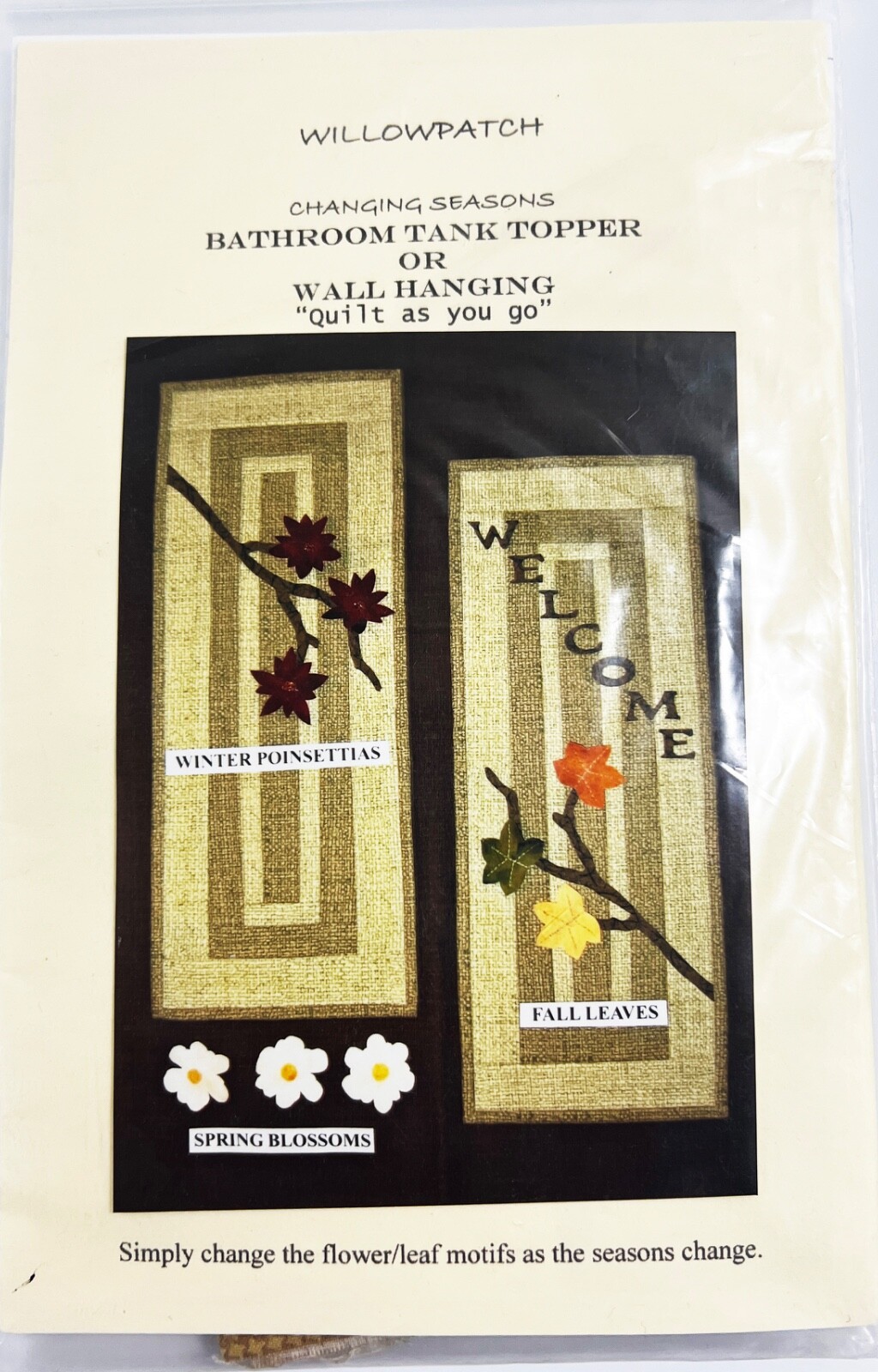 Willowpatch Bathroom Tank Topper or Wall Hanging Pattern