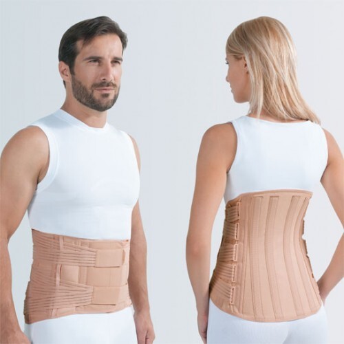 FGP LOMBOFIXO' 4.0 SEMI-RIGID CORSET WITH FABRIC AND BLINTS