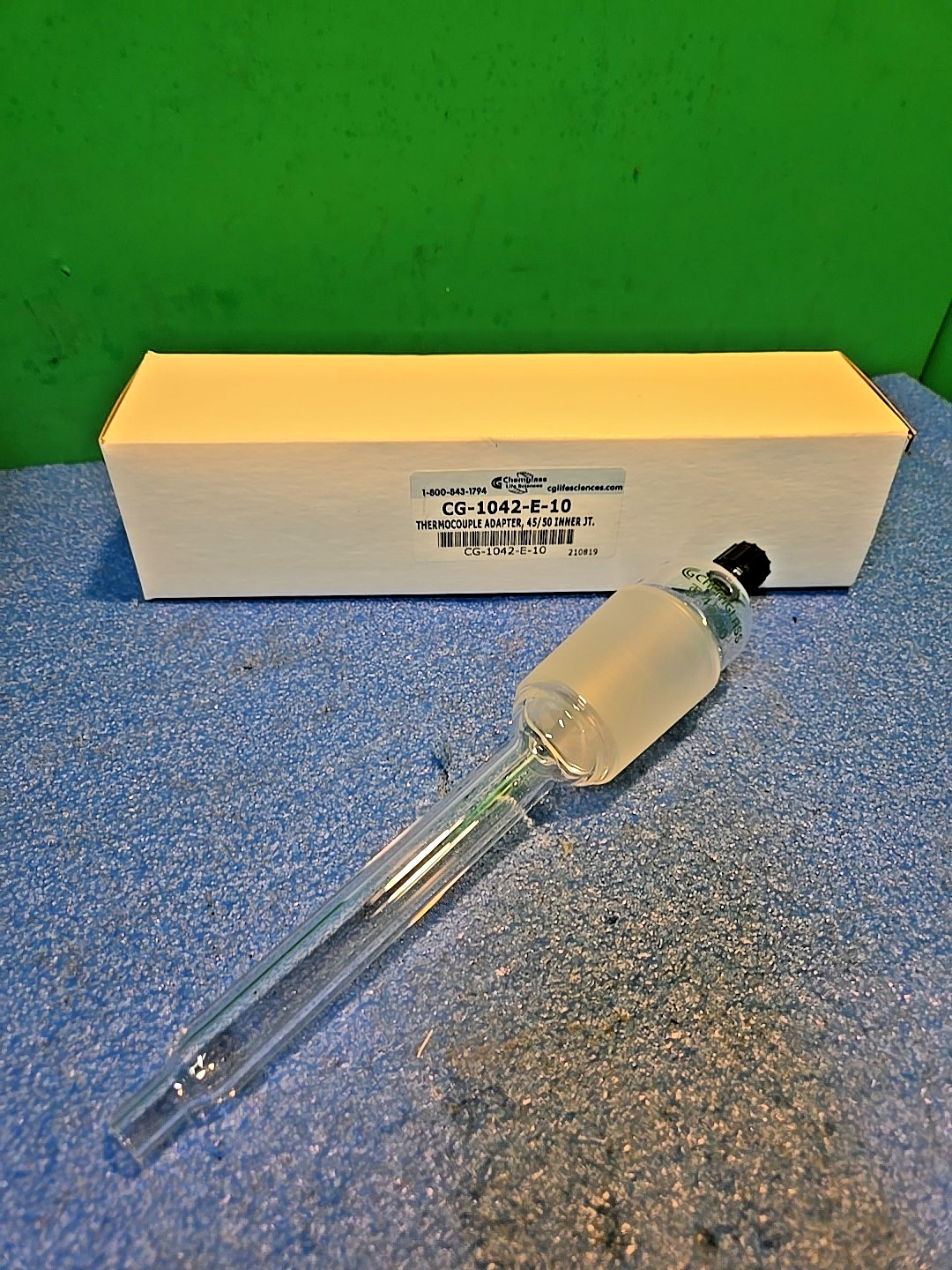 Chemglass CG-1042-E-10  Thermocouple Adapter 45/50 Inner Joint Cg1042e10 |  NEW