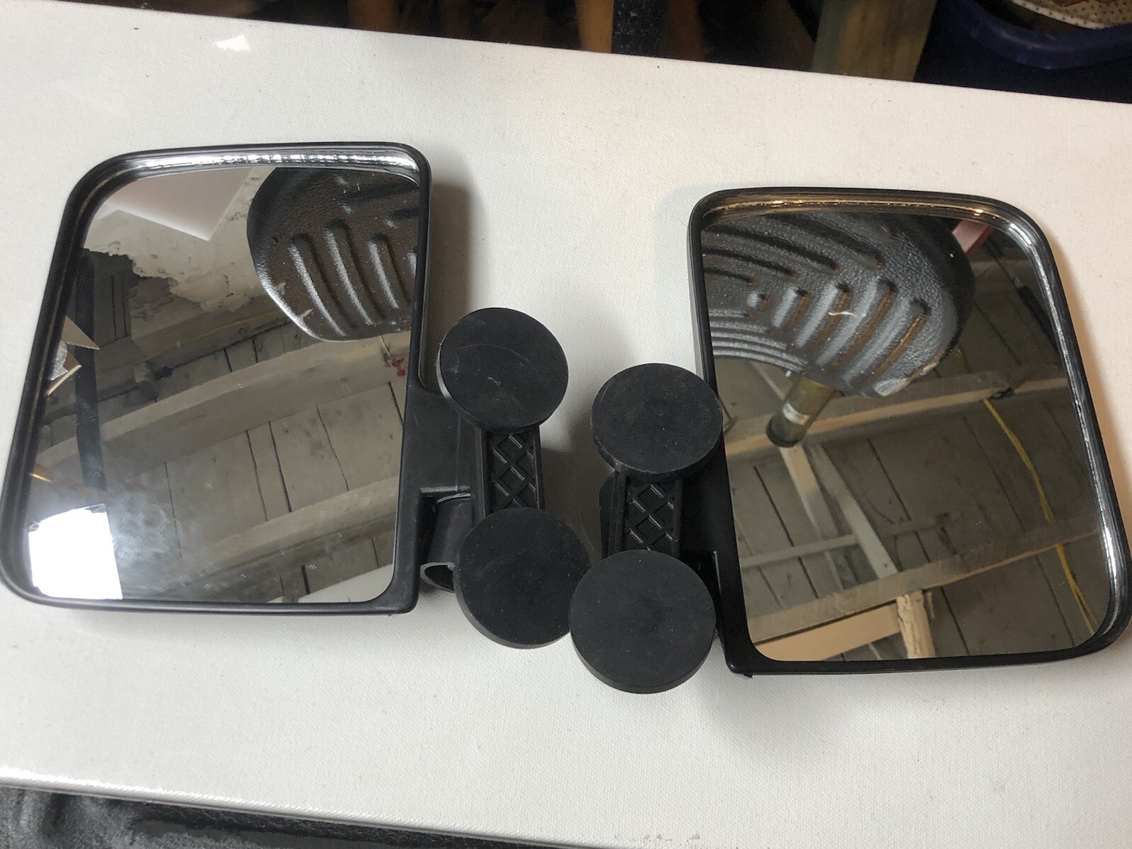 RUBBER COATED MAGNET MIRRORS Tractor/Skidsteer kubota B BX john deere 1025r PAIR