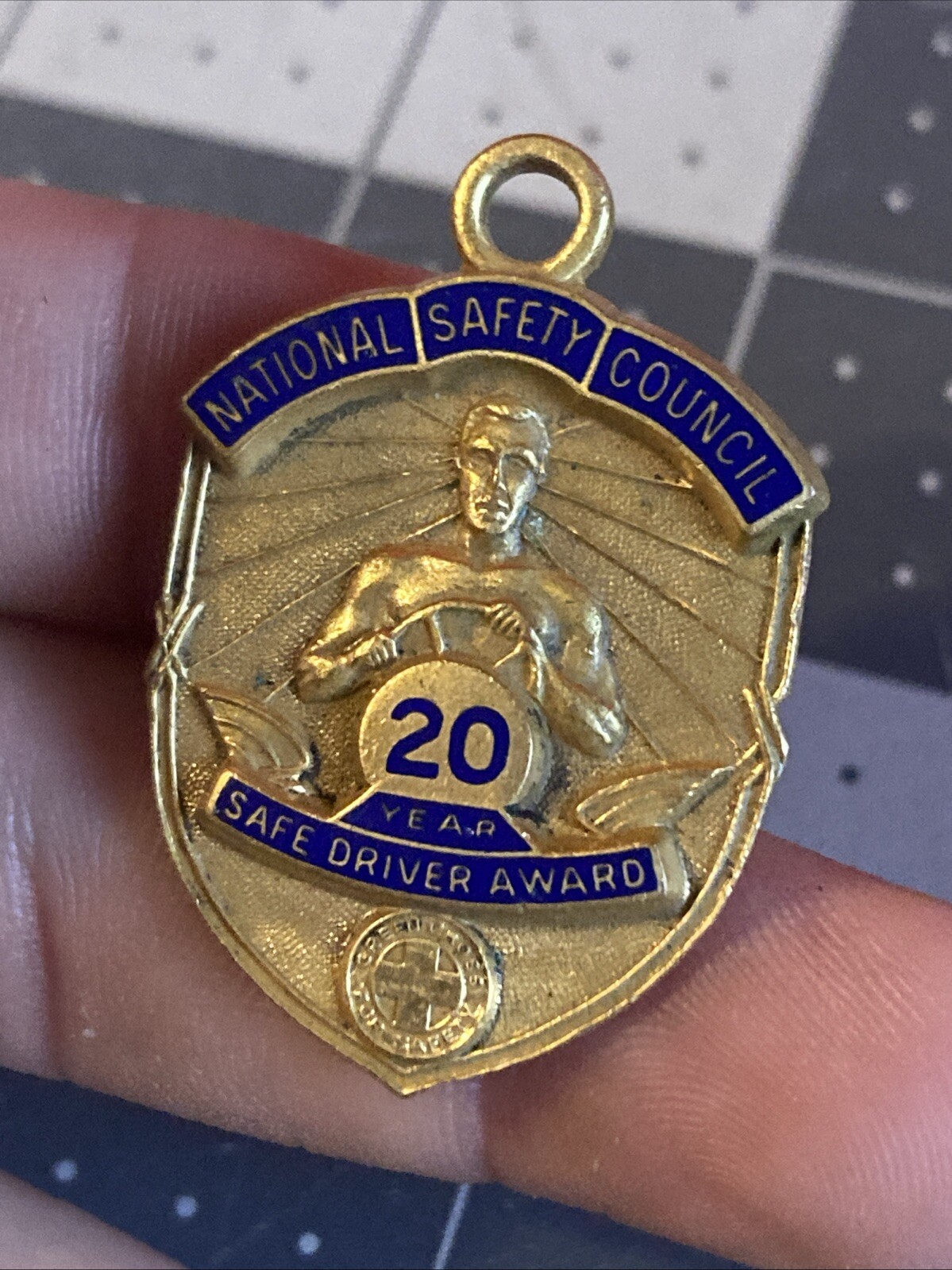 Vintage National Safety Council 20 Year Safe Driver Award Pendant Very Rare Item