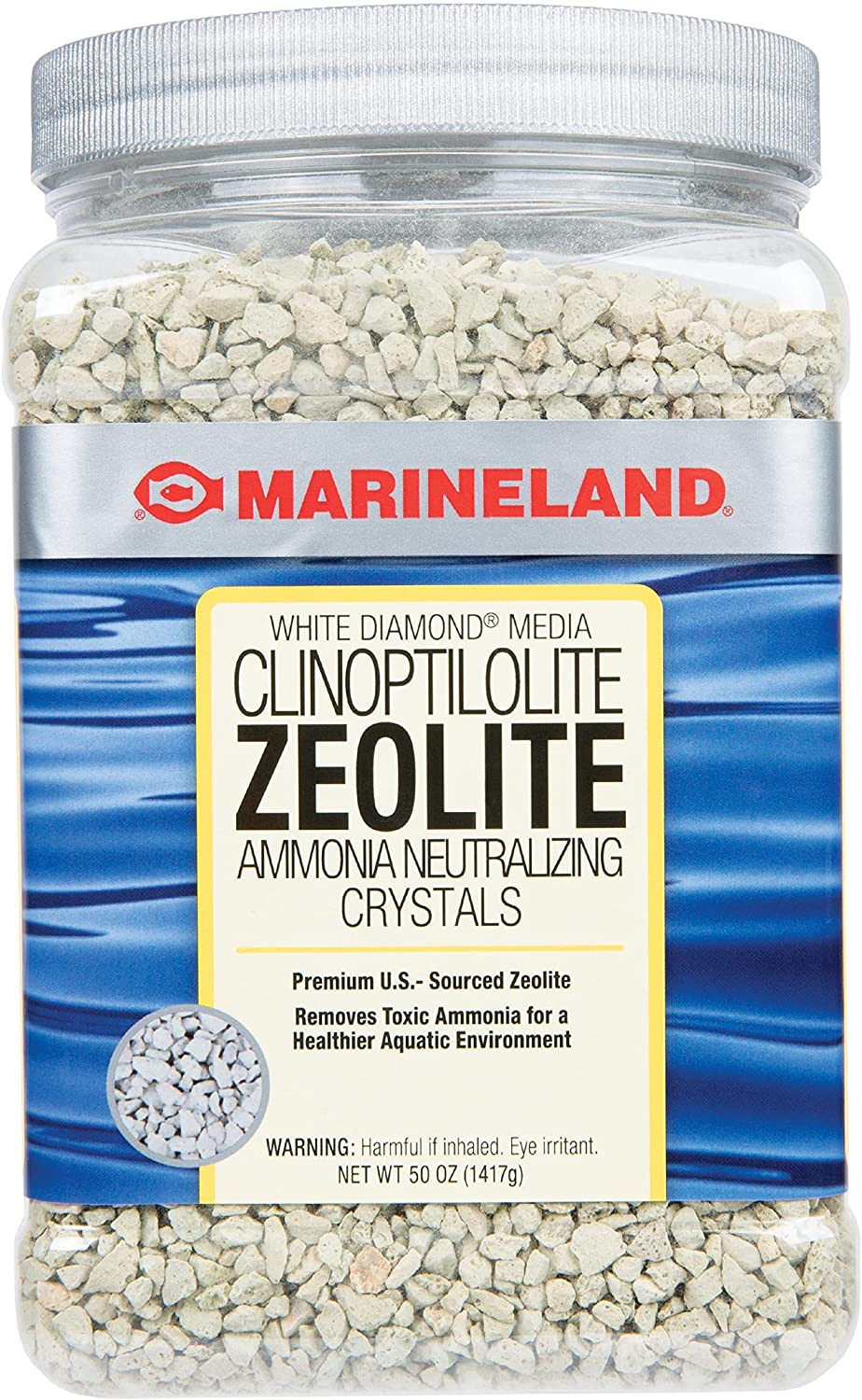 White Diamond 50 Ounces, Removes Toxic Ammonia, Aquarium Filter Media