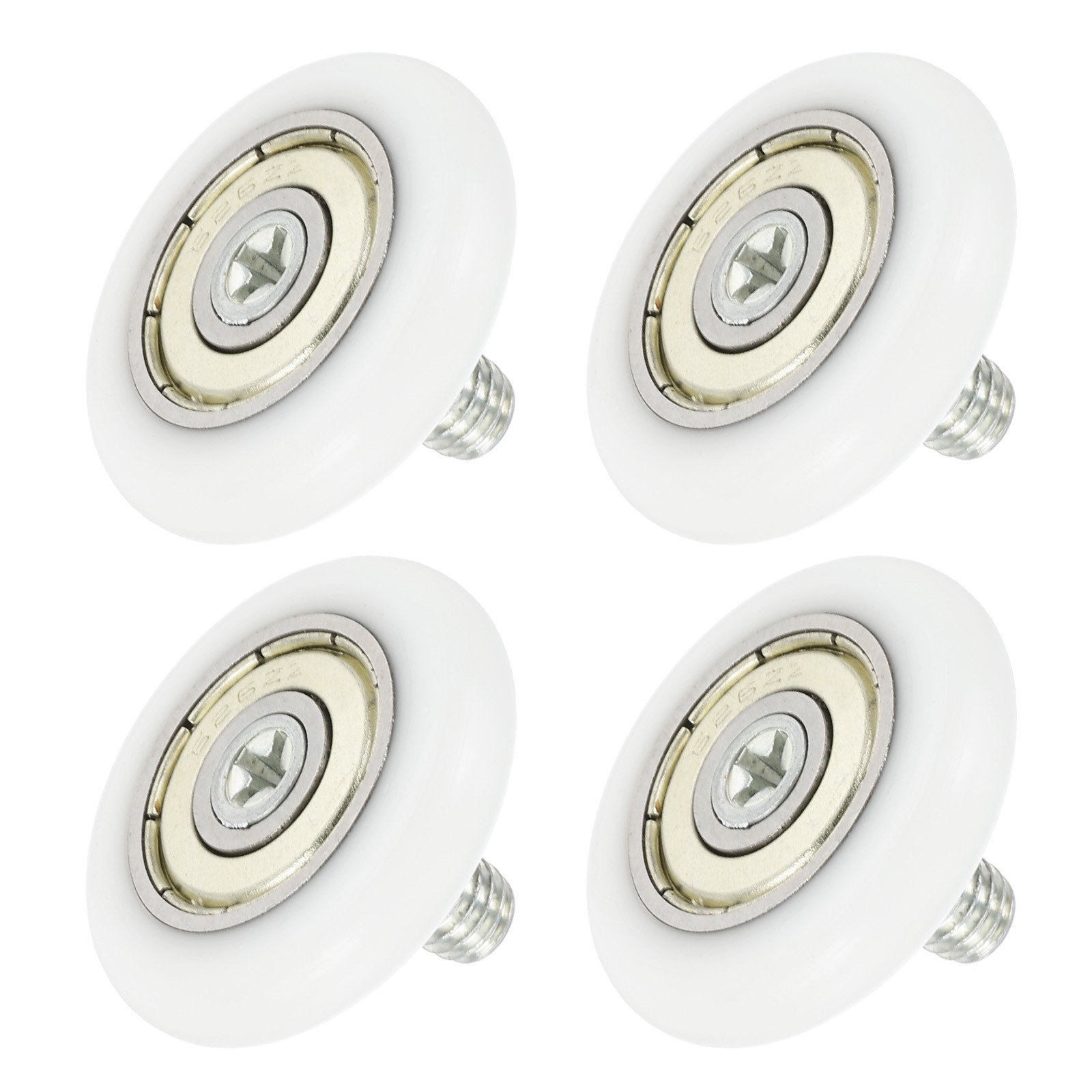 4 PCS Drawer Rollers 28x6mm Wheel 2mm Step Nylon Bearing Roller Pulley White