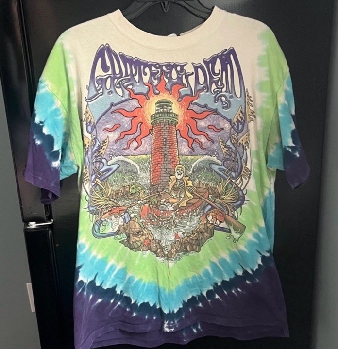 Y2K Liquid Blue Grateful Dead Lighthouse Tee